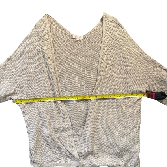 CXO Beige Textured Knit Oversized Cardigan Sweater - 100% Cotton - Size M - Picture 6 of 7